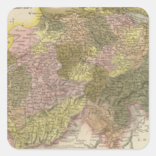Die Schweiz 3 Quadratischer Aufkleber