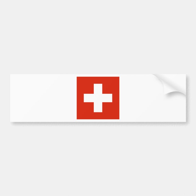 Die Schweiz-Flagge Autoaufkleber (Vorne)