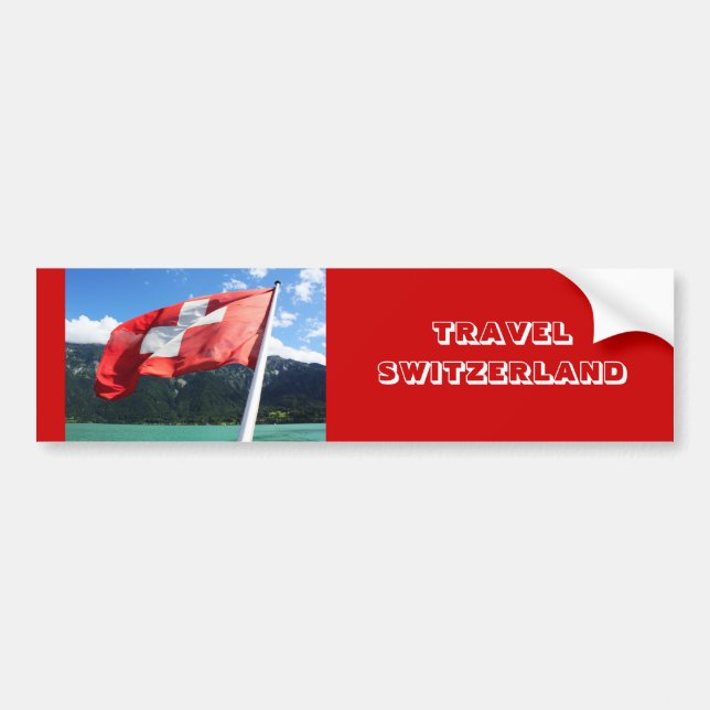 Die Schweiz-Flagge Autoaufkleber (Vorne)
