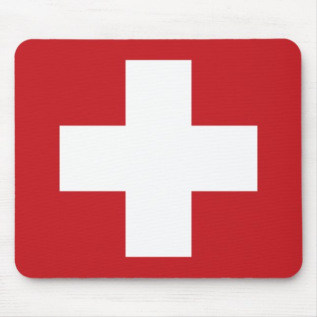 Die Schweiz-Flagge Mousepad (Vorne)