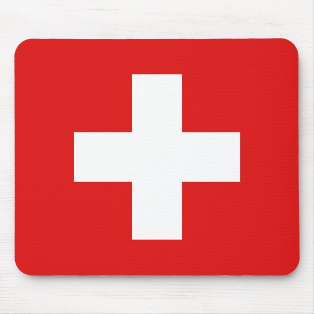 Die Schweiz-Flagge Mousepad (Vorne)