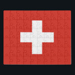 Die Schweiz-Flagge Puzzle<br><div class="desc">Mehr Produkte: www.zazzle.com/wowsmiley</div>