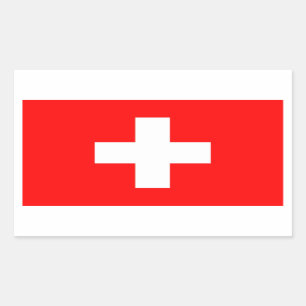Die Schweiz-Flagge Rechteckiger Aufkleber