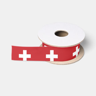 Die Schweiz-Flagge Satinband