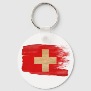 Die Schweiz-Flagge Schlüsselanhänger