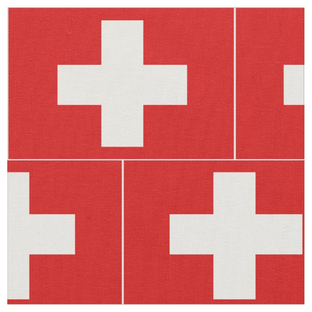 Die Schweiz-Flagge Stoff (Nahaufnahme)