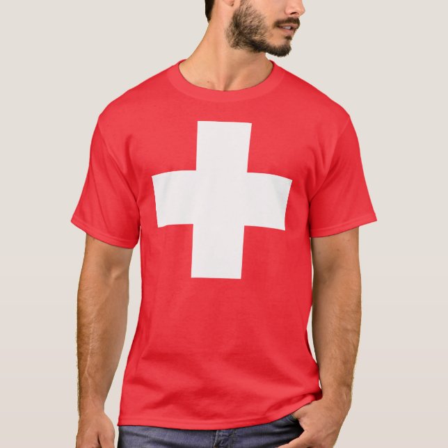 Die Schweiz-Flagge T-Shirt (Vorderseite)