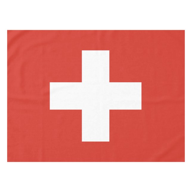 Die Schweiz-Flagge Tischdecke (Vorderseite (Horizontal))