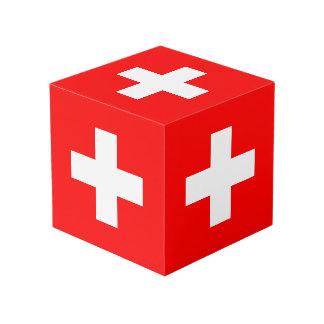Die Schweiz-Flagge Würfel