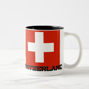 Die Schweiz-Flagge Zweifarbige Tasse