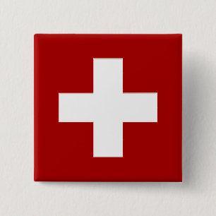 Die Schweiz-Flaggen-Knopf Button