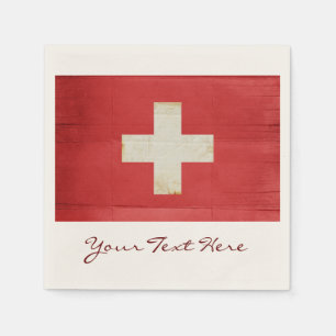 Die Schweiz-Flaggen-Party-Servietten Serviette