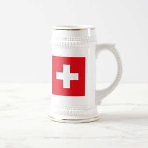 Die Schweiz-Flaggen-Tasse Bierglas