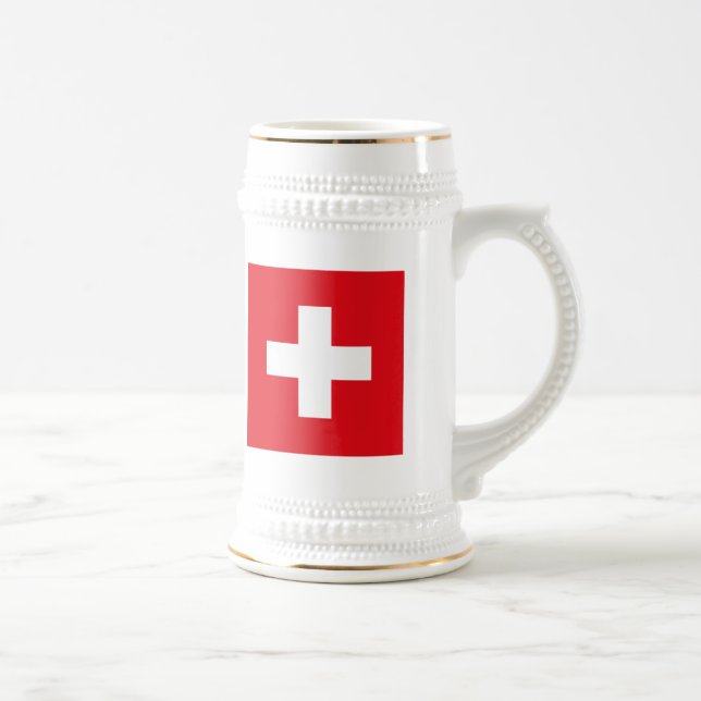 Die Schweiz-Flaggen-Tasse Bierglas (Rechts)
