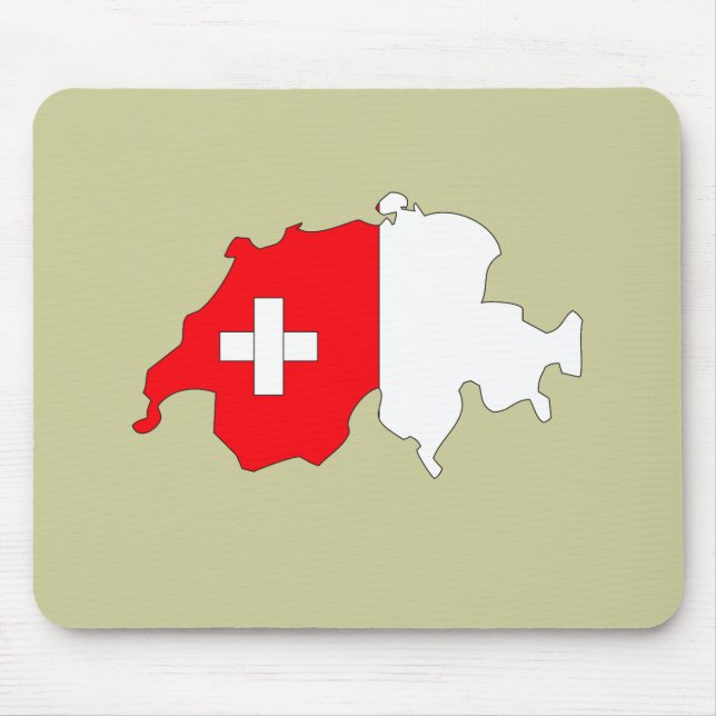 Die Schweiz-Flaggenkarte Mousepad (Vorne)