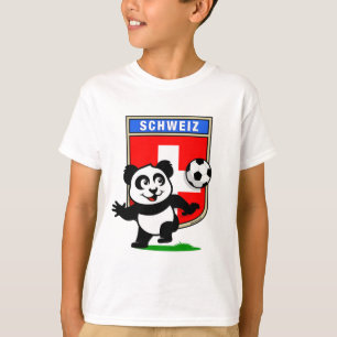 Die Schweiz-Fußball-Panda T-Shirt