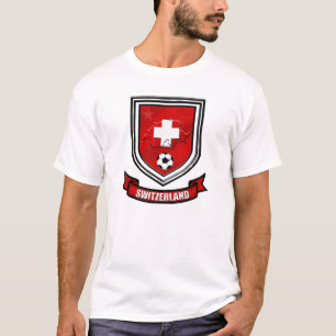 Die Schweiz-Fußballschild Schweizer T-Shirt