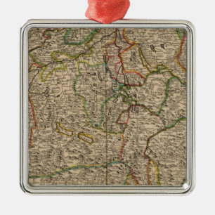 Die Schweiz gravierte Karte Ornament Aus Metall