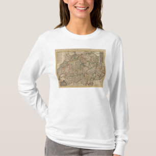 Die Schweiz gravierte Karte T-Shirt