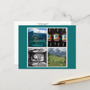 Die Schweiz im Sommer Postkarte