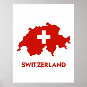 DIE SCHWEIZ-KARTE POSTER
