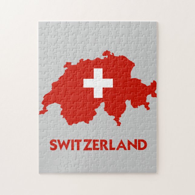 DIE SCHWEIZ-KARTE PUZZLE (Vertikal)