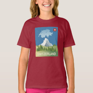 Die Schweiz-Reise-Plakat T-Shirt