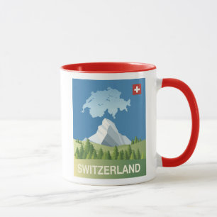 Die Schweiz-Reise-Plakat Tasse