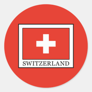 Die Schweiz Runder Aufkleber