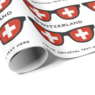 Die Schweiz schattiert kundenspezifische Text- u. Geschenkpapier