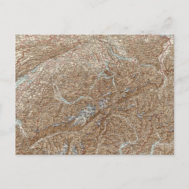 Die Schweiz, Schweiz Atlas Karte (Vorderseite)