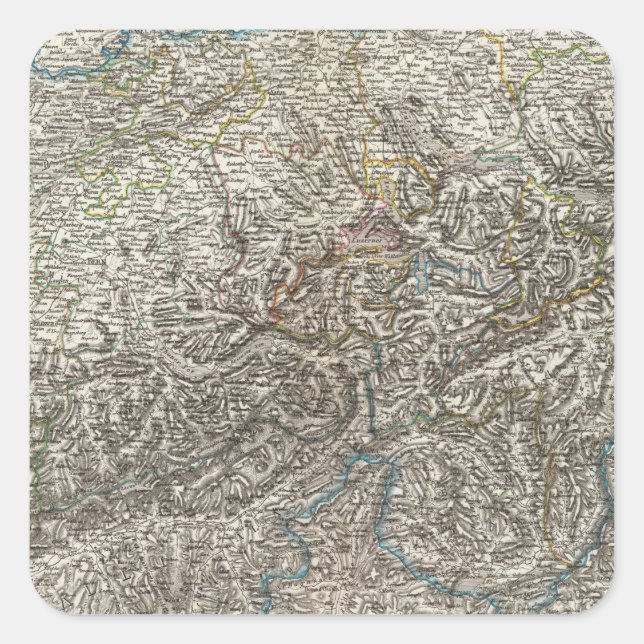 Die Schweiz - Schweiz Quadratischer Aufkleber (Vorderseite)