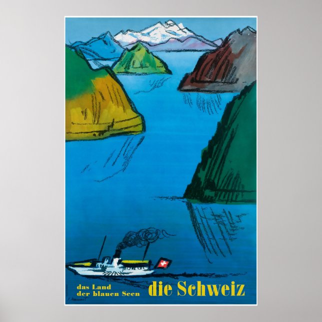 Die Schweiz, Schweiz, Reiseposter Poster (Vorne)