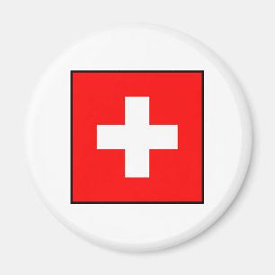 Die Schweiz - Schweizer Flagge Magnet