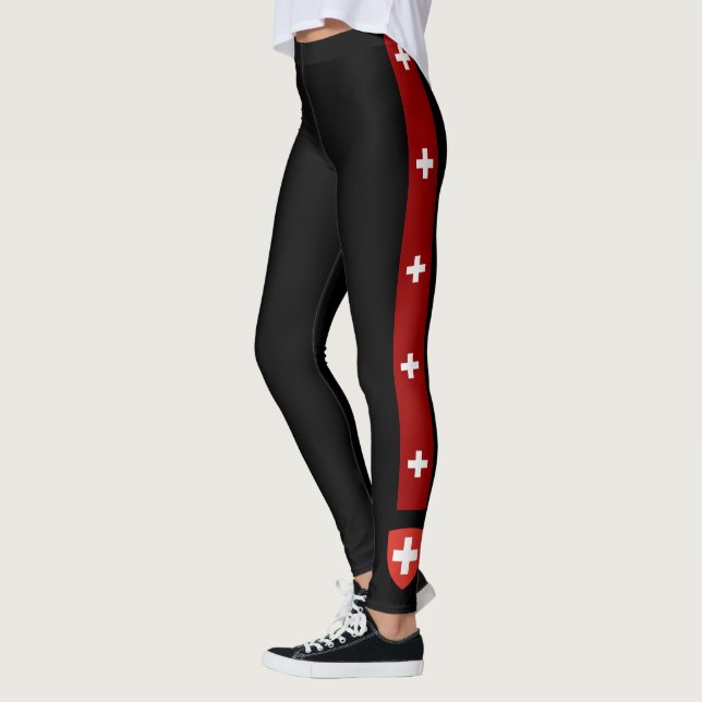 Die Schweiz stripes Flagge Leggings (Links)