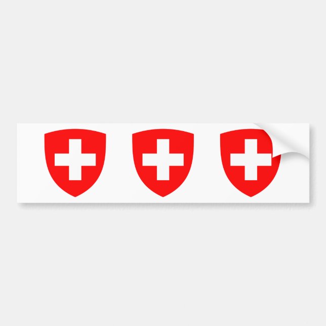 Die Schweiz-Wappen Autoaufkleber (Vorne)