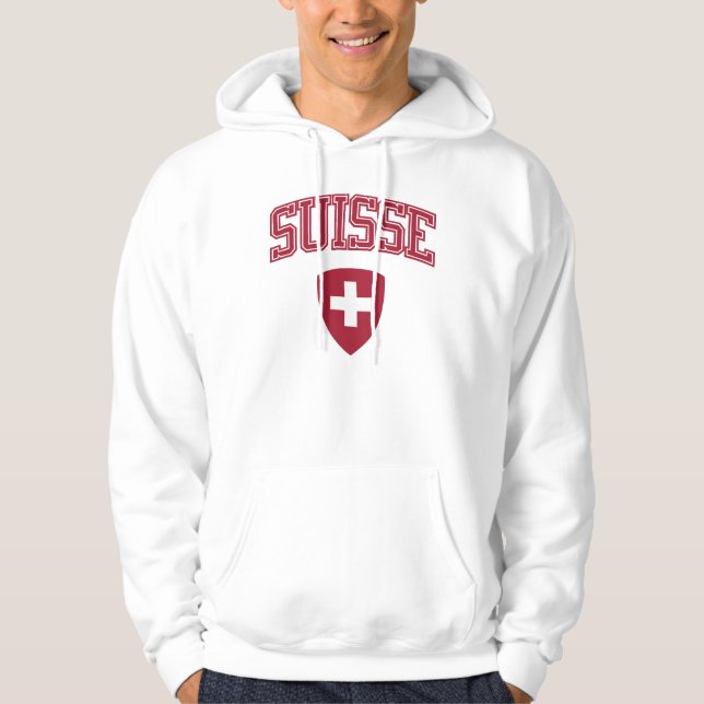 Die Schweiz + Wappen Hoodie (Vorderseite)