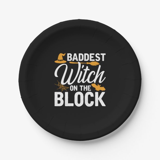 Die schwerste Hexe auf dem Block Pappteller (Vorderseite)
