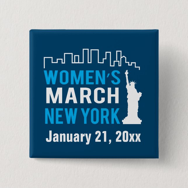 Die Schwester-März New York Januar der Frauen Button (Vorderseite)