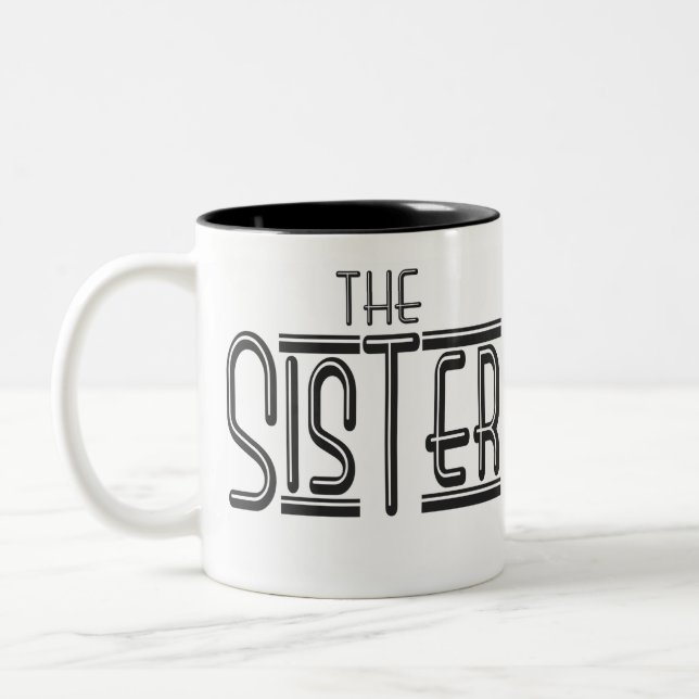 "DIE"-Schwester Zweifarbige Tasse (Links)