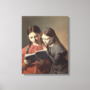 Die Schwestern Signe und Henriette des Künstlers Leinwanddruck