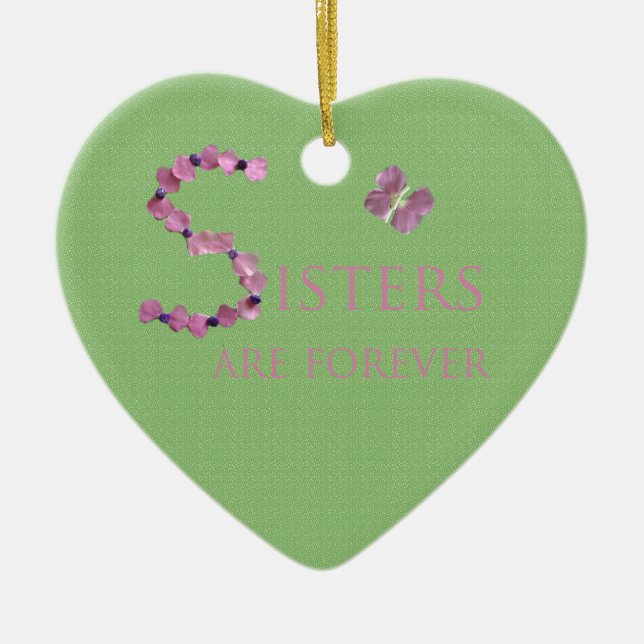 Die Schwestern sind für immer Keramikornament (Vorne)