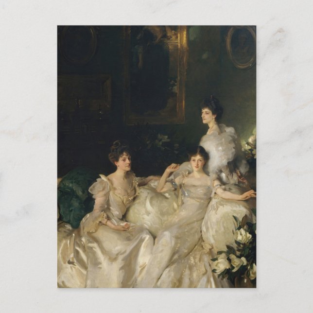 Die Schwestern von Wyndham von John Singer Sargent Postkarte (Vorderseite)