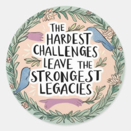 Die schwierigsten Herausforderungen Runder Aufkleber