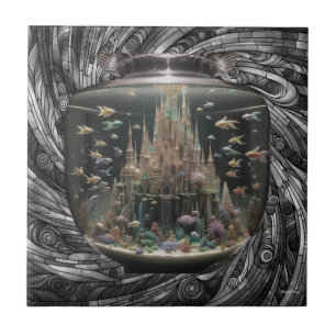 Die schwimmende Fischschale Keramikfliese