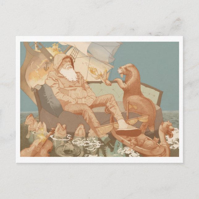 Die schwindende Ozeanlandschaft Postkarte (Vorderseite)