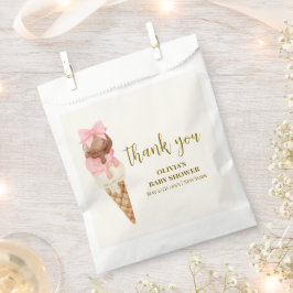 Die Scoop Bow Ice Cream Baby Dusche Vielen Dank Geschenktütchen