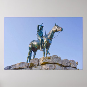 Die Scout-Statue Frontansicht, Kansas City, Missou Poster