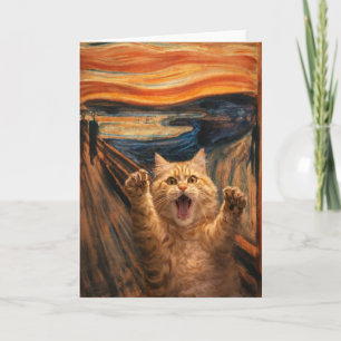 Die Scream-Katze-Parodie-Kunst Karte