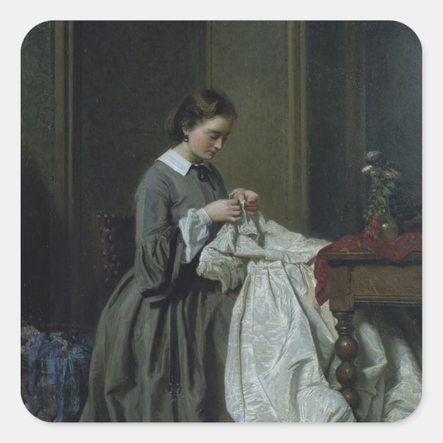 Die Seamstress Quadratischer Aufkleber (Vorderseite)